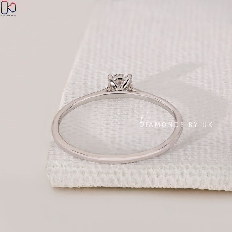 Cathedral setting engagement ring
