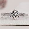 White gold engagement ring with round diamond
