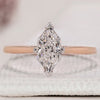 Solitaire ring with a classic design and brilliant diamond.
