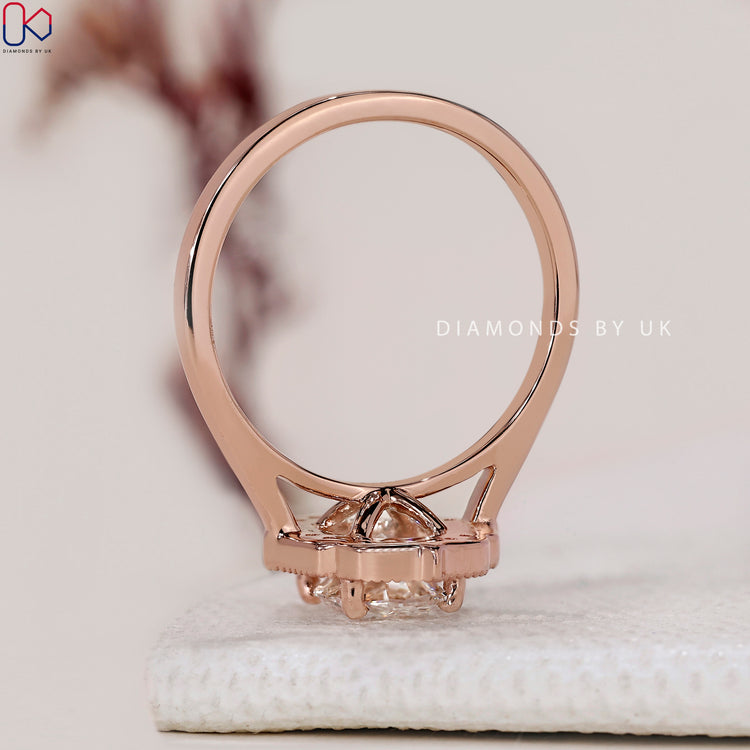 Custom Handmade Jewellery – Oval Diamond Ring.
