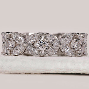 Full Eternity Marquise And Round Wedding Band