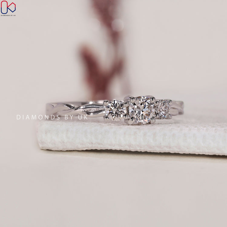 Classic white gold diamond ring for sophistication.

