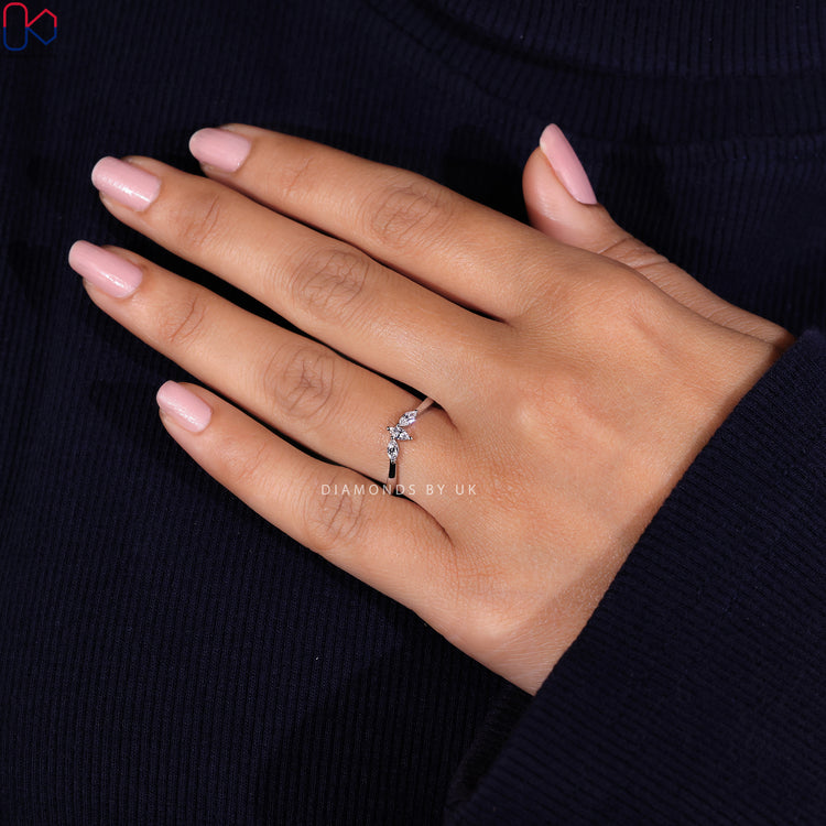 Minimalist wedding band featuring a simple yet elegant design for understated charm.
