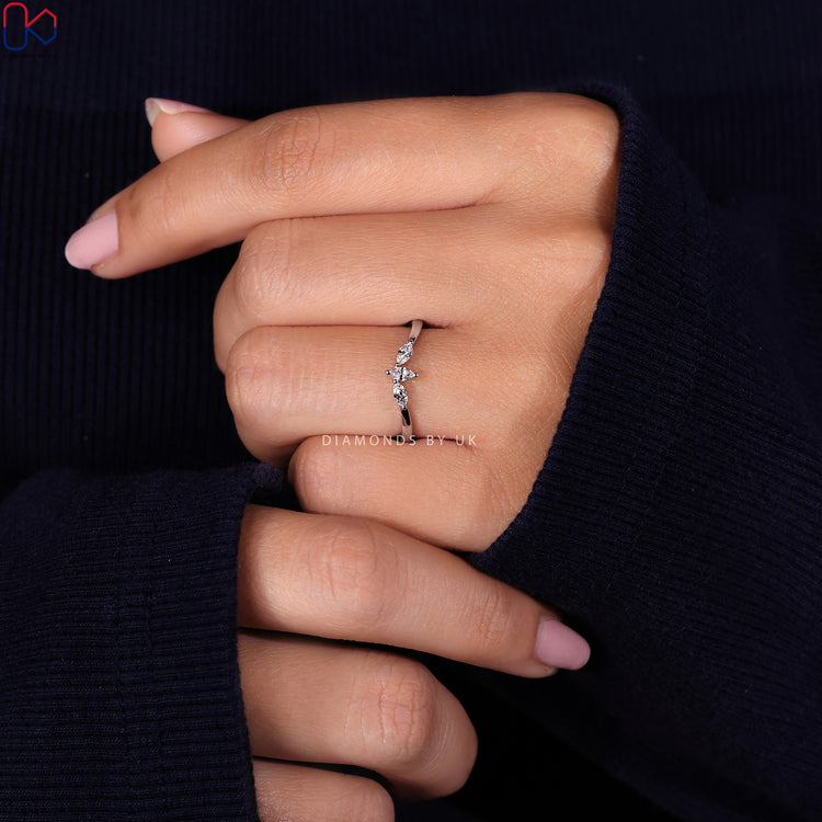 Sleek white gold wedding band with a polished finish for a sophisticated look.
