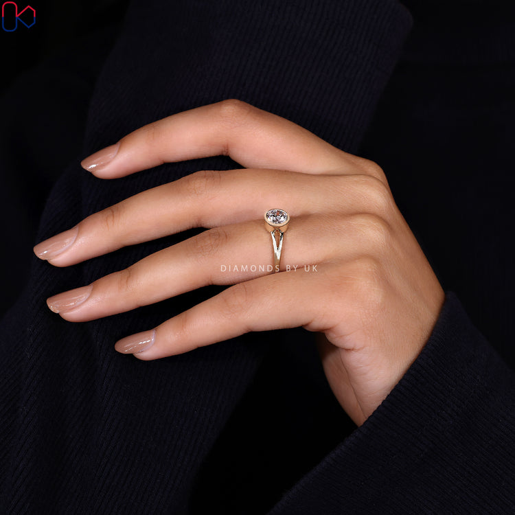 Lab Grown Diamond set in a beautifully crafted bezel ring.