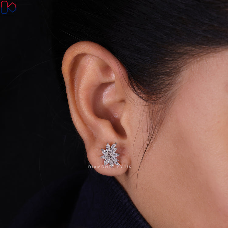 Screw Back Diamond Earrings for a secure and comfortable fit.
