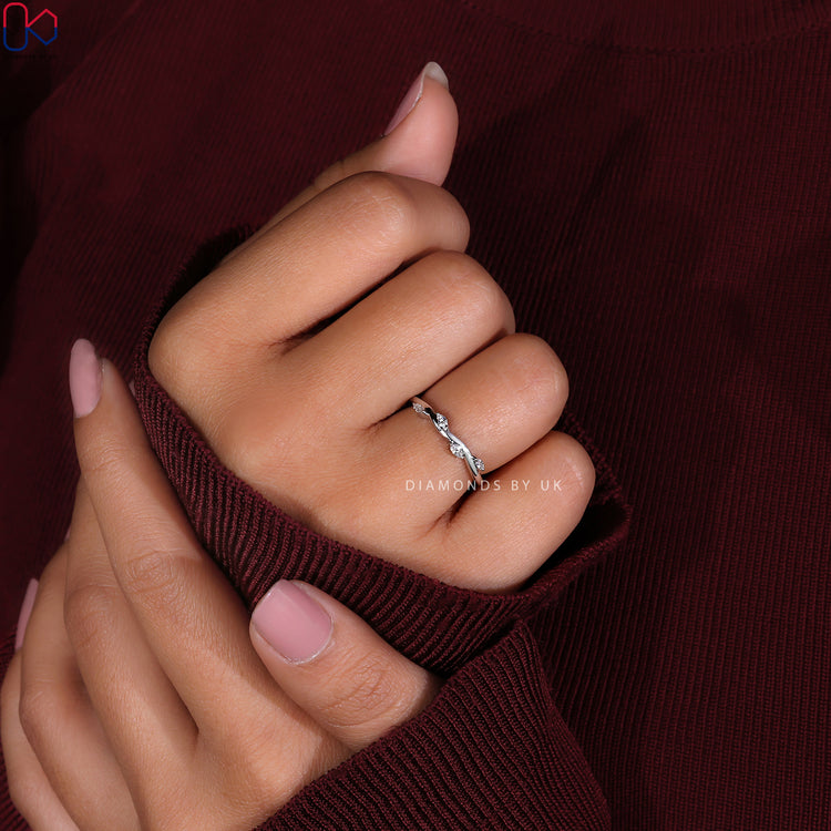 Classic white gold wedding band crafted for sophistication and durability.
