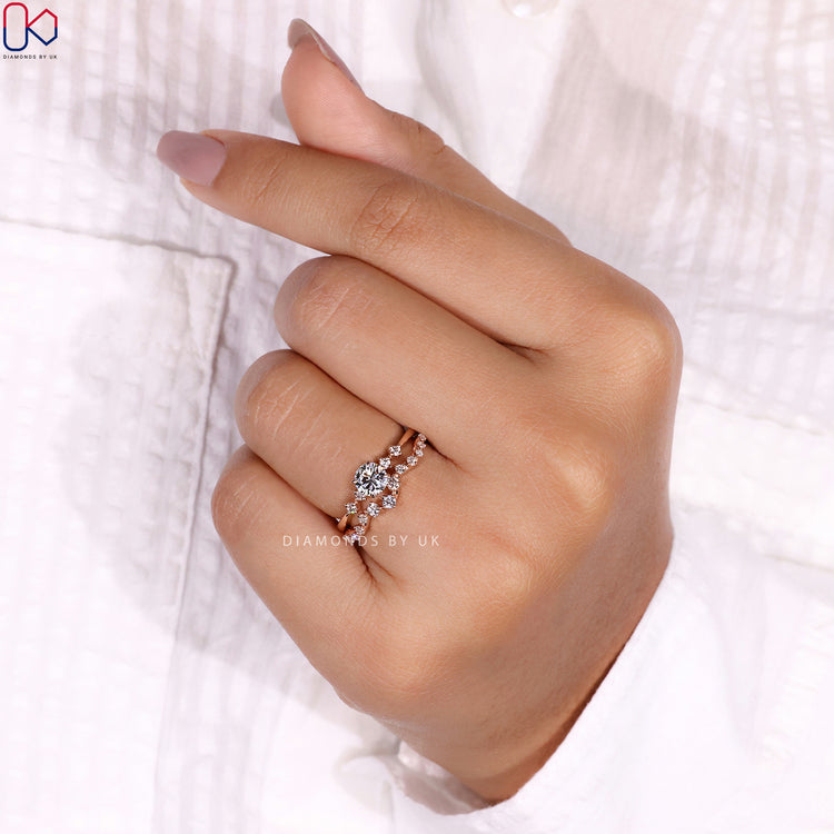 Diamondsbyuk bridal set handmade with expert craftsmanship.
