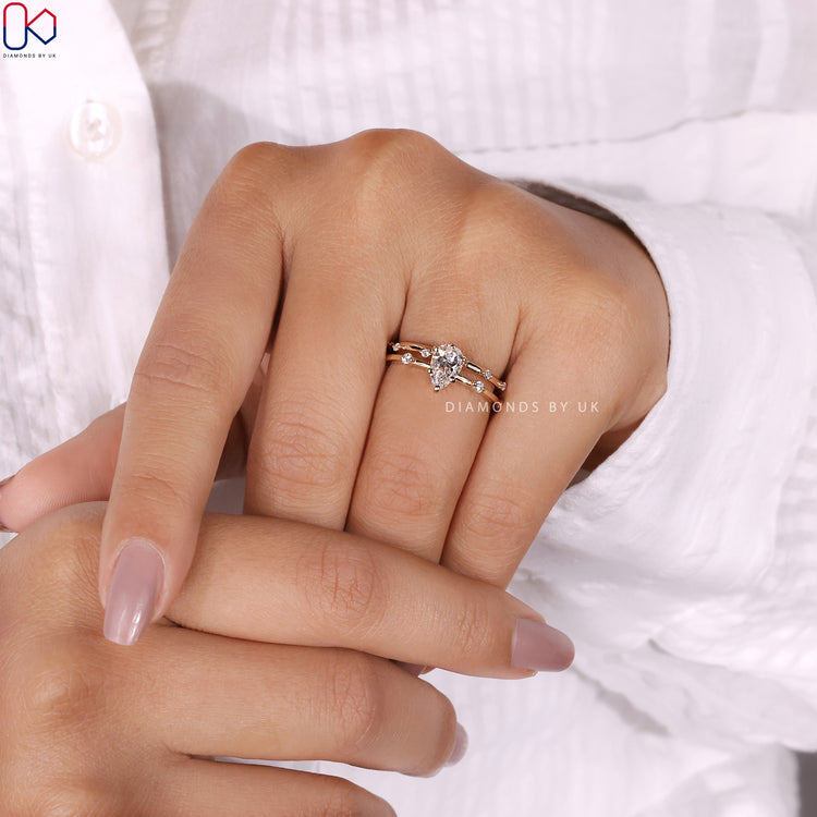 Bridal wedding ring sets UK with premium lab-grown diamonds.
