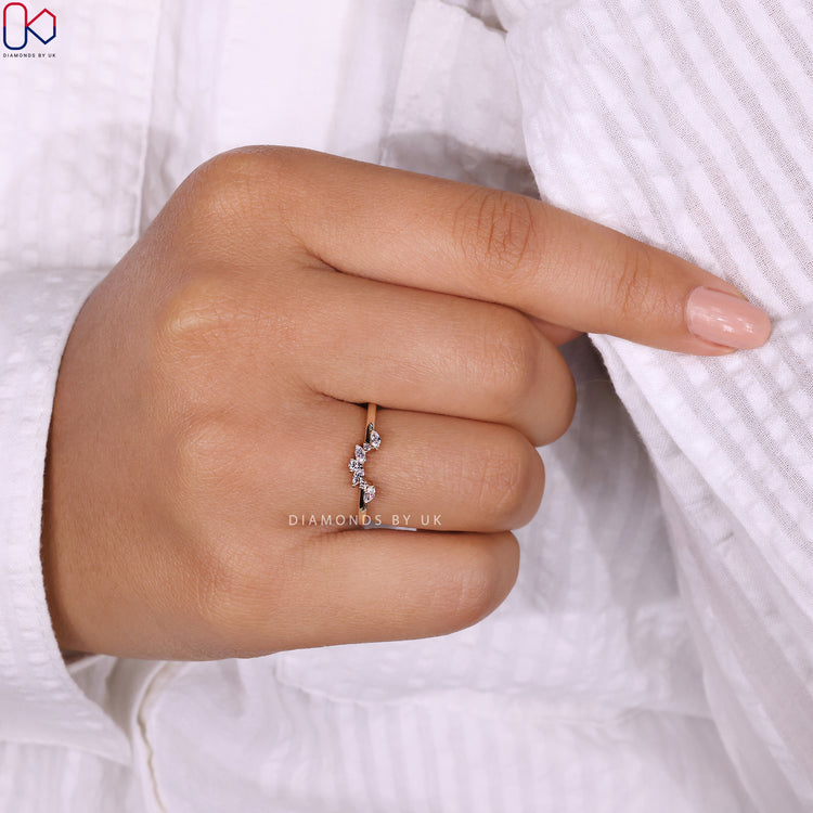Minimalist wedding band for a subtle yet stylish look.
