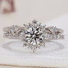 Halo engagement ring with wedding band featuring a stunning design.
