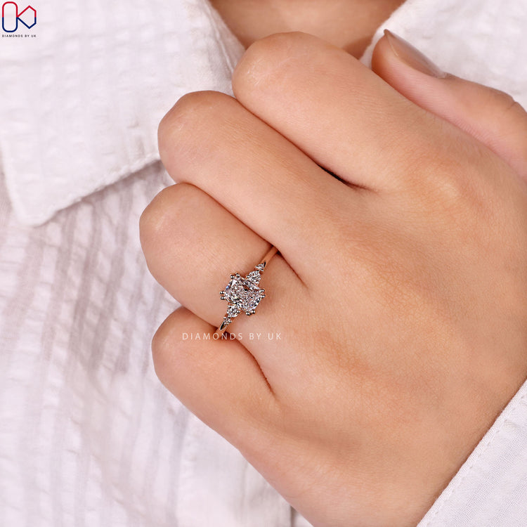 Lab Grown Diamond Ring and handmade ring.
