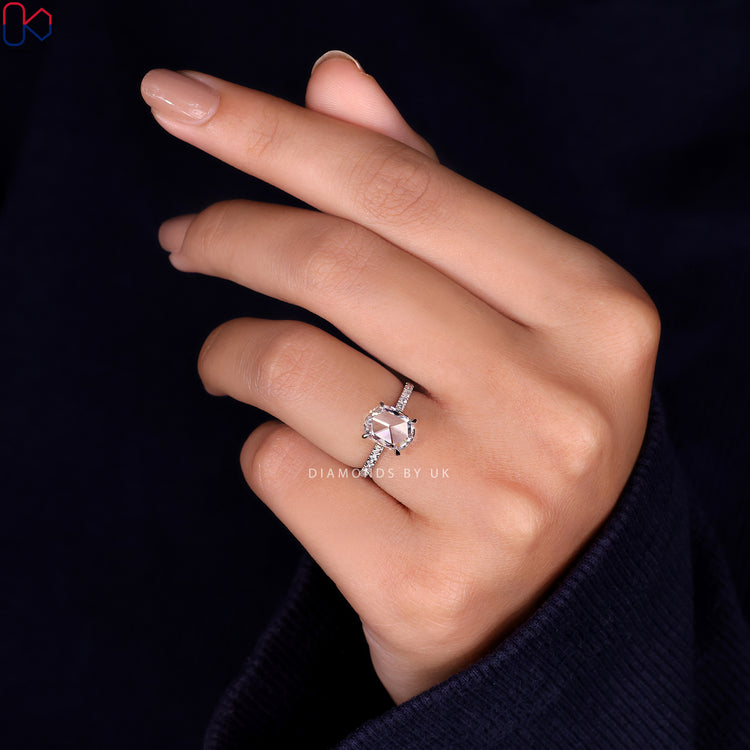 4 Prong Claw Setting for secure and beautiful diamonds.