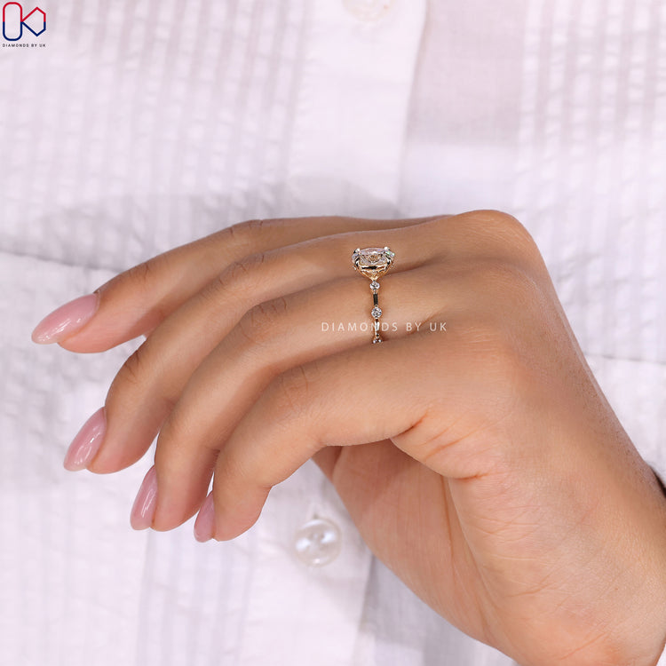 4 prong claw setting for secure brilliance.
