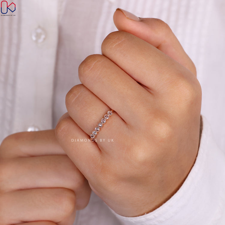 Classic milgrain wedding band featuring intricate and delicate detailing.