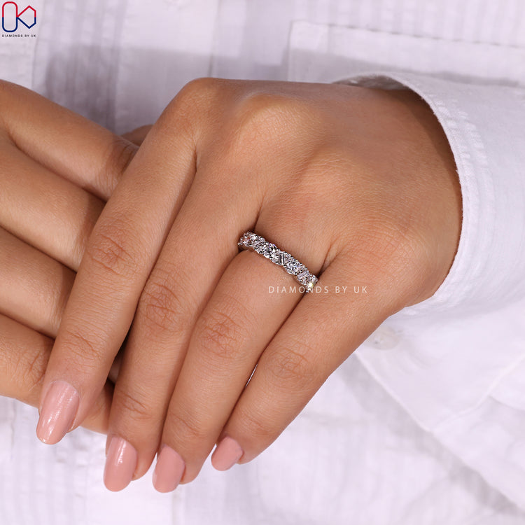 Lab Grown Diamond band for ethical brilliance.
