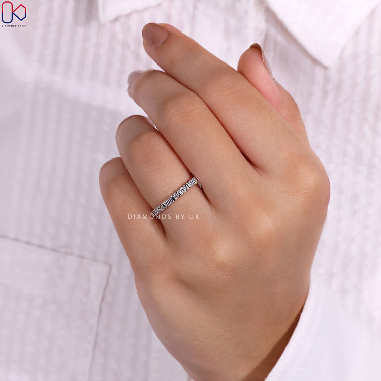 Lab Grown Diamond band with ethical and sustainable brilliance.