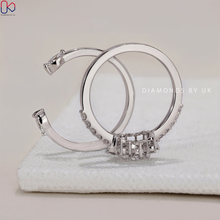 Bridal set ring handmade with exquisite craftsmanship.
