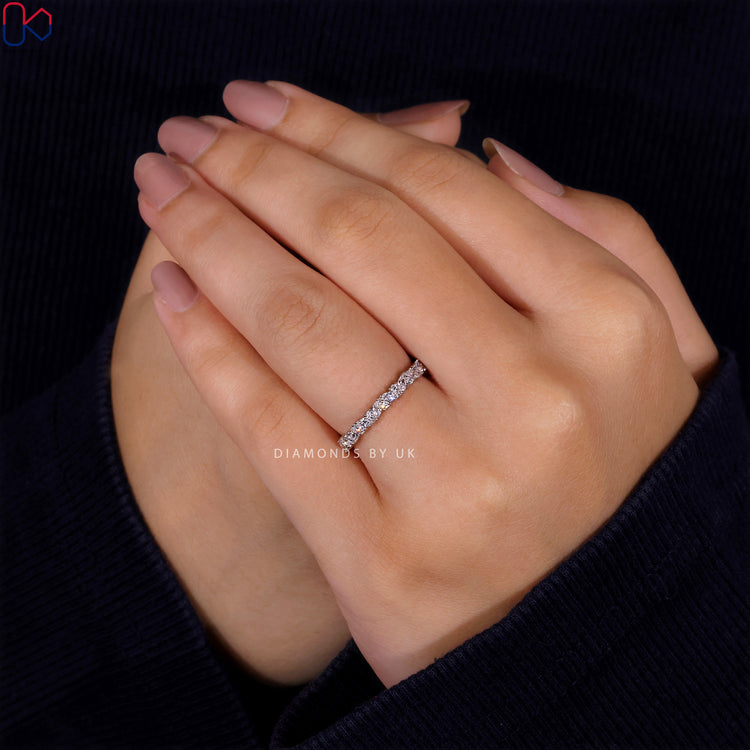 White gold band crafted for a classic look.
