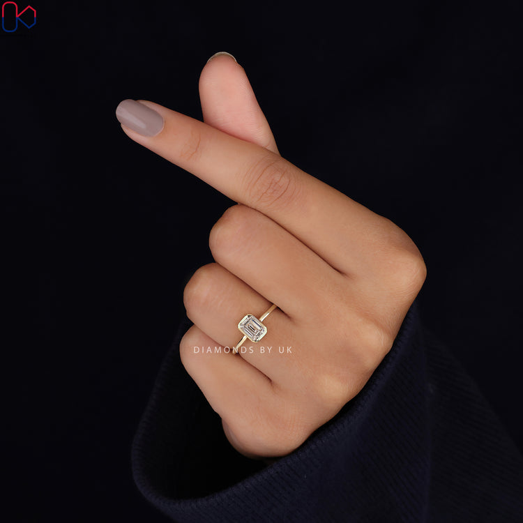 Emerald Cut Diamond Ring in a luxurious setting.