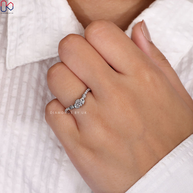 Diamondsbyuk engagement ring with premium diamonds.
