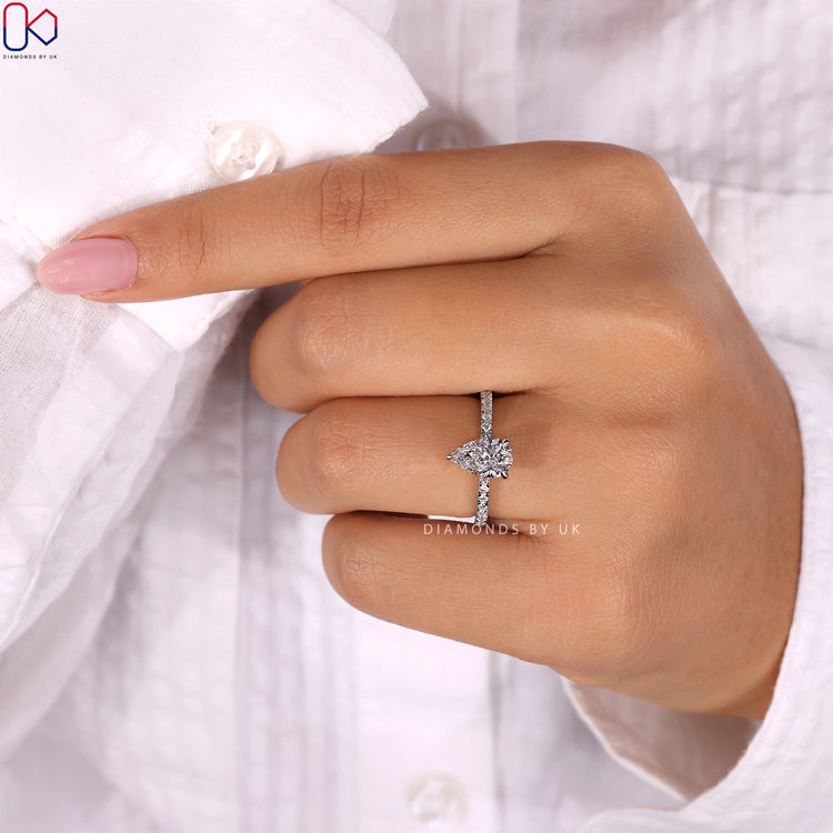 Hidden Halo Ring with Lab Grown Diamond
