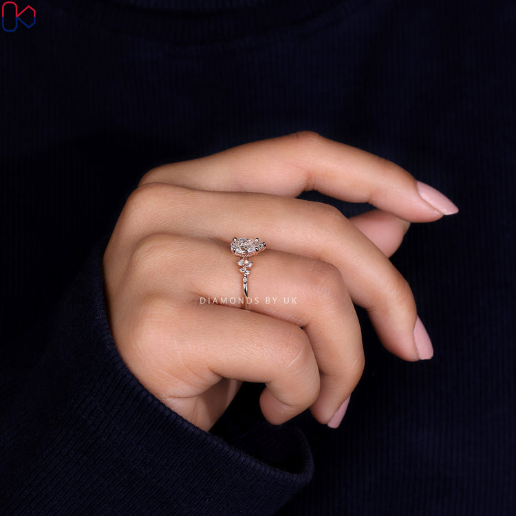 Prong Setting Ring featuring brilliant diamond sparkle.
