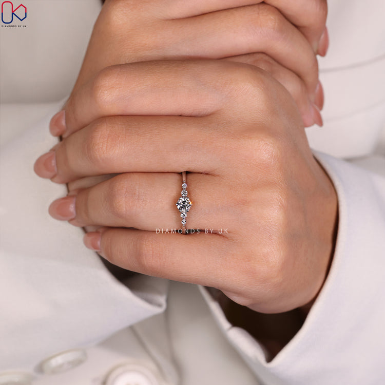 Tapered shank ring for a sleek and elegant look.
