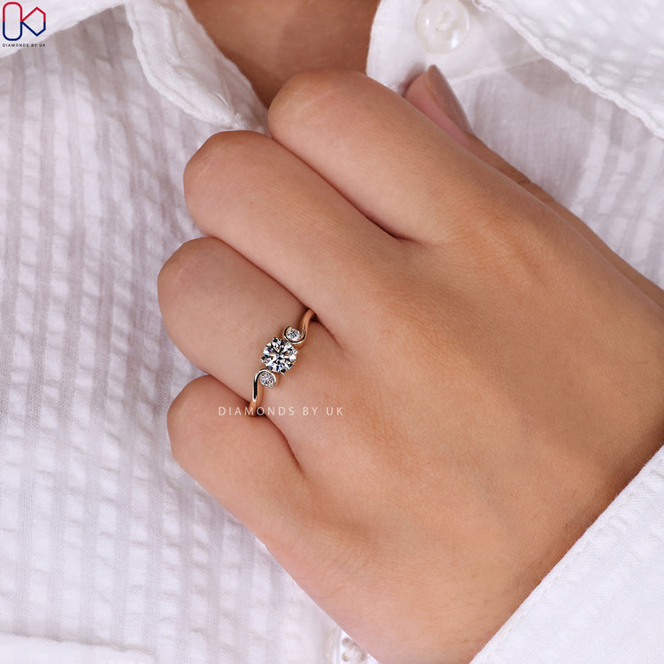 Engagement ring in the UK with a classic design.
