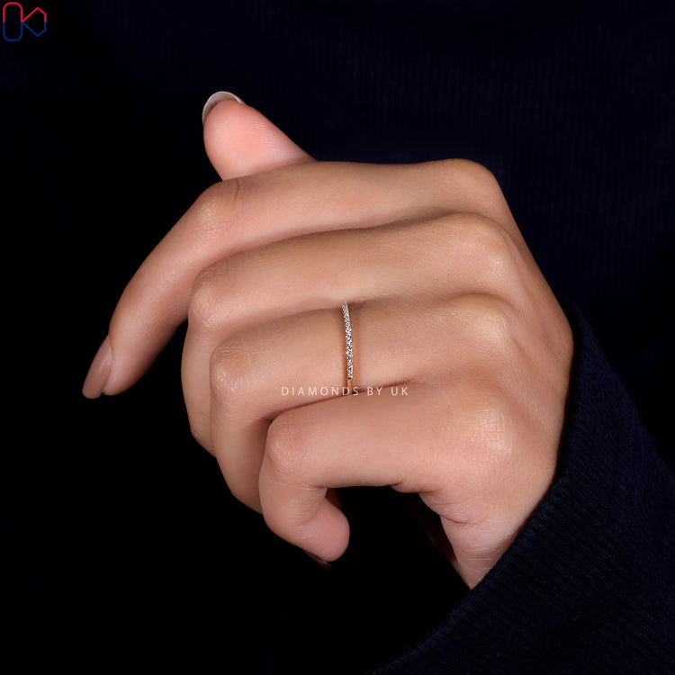 Lab Grown Diamond wedding band offering ethical beauty and quality.
