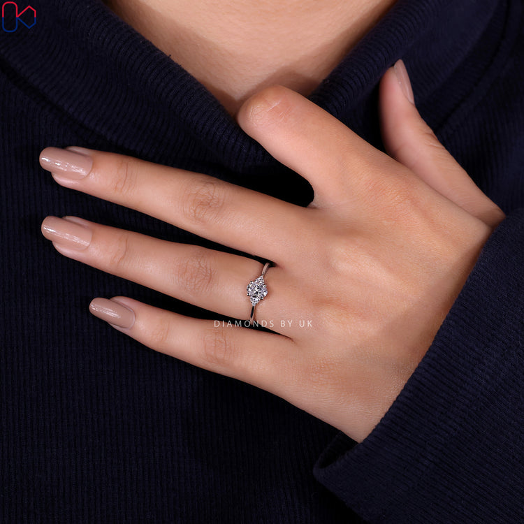 Lab Grown Diamond set in an ethically sourced ring.
