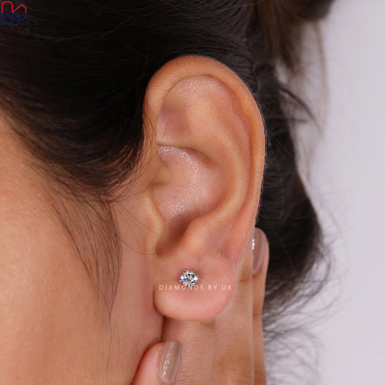 Lab Grown Diamond earrings with brilliant clarity and shine.
