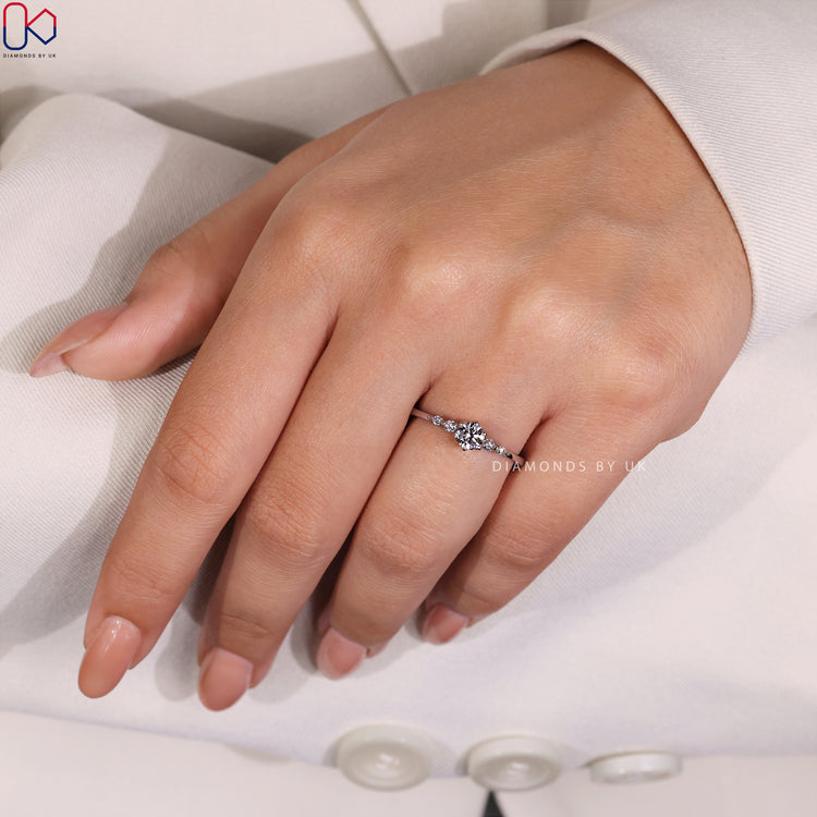 Lab Grown Diamond ring with ethical brilliance.
