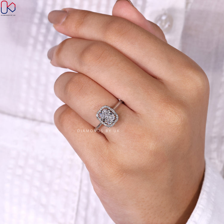 IGI certified diamond ring for guaranteed quality.
