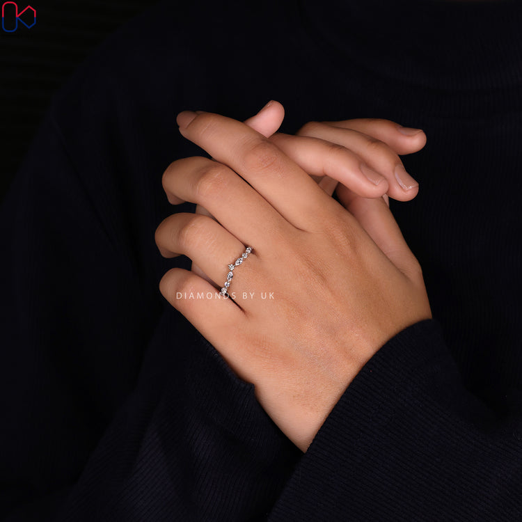 IGI certified diamond band ensuring quality and authenticity for every stone.
