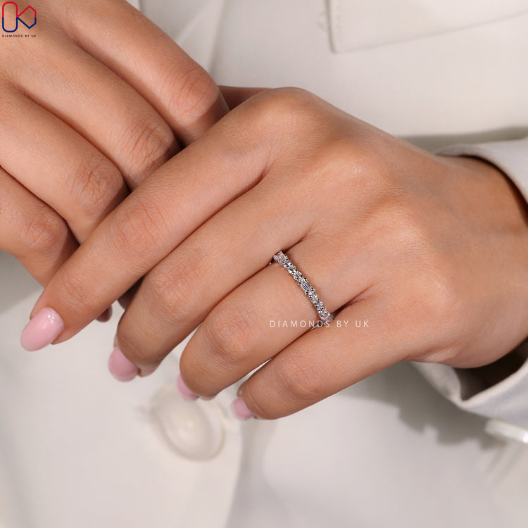 Classic white gold wedding band perfect for any special occasion.