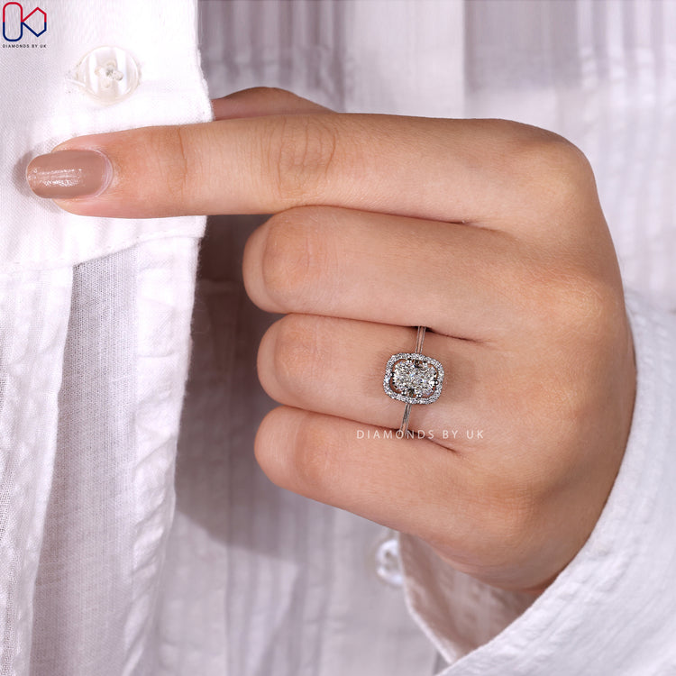 Diamondsbyuk engagement ring with a stunning diamond.

