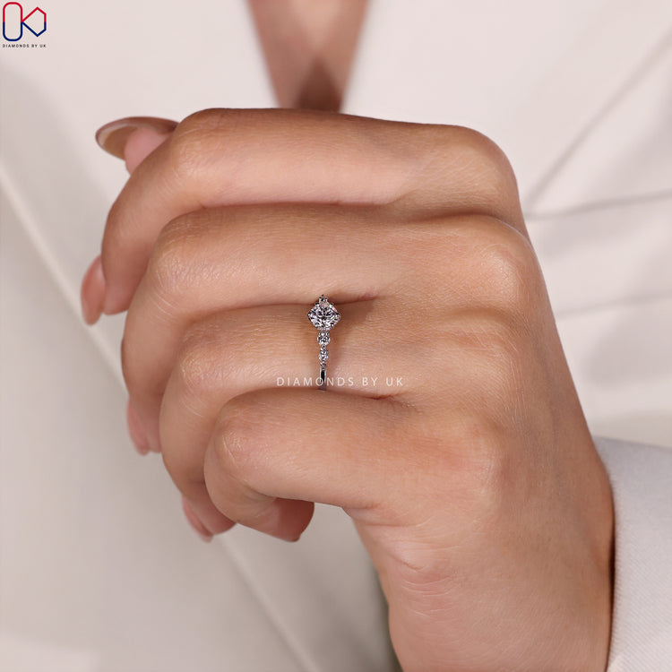 6 prong ring setting for secure and stylish wear.
