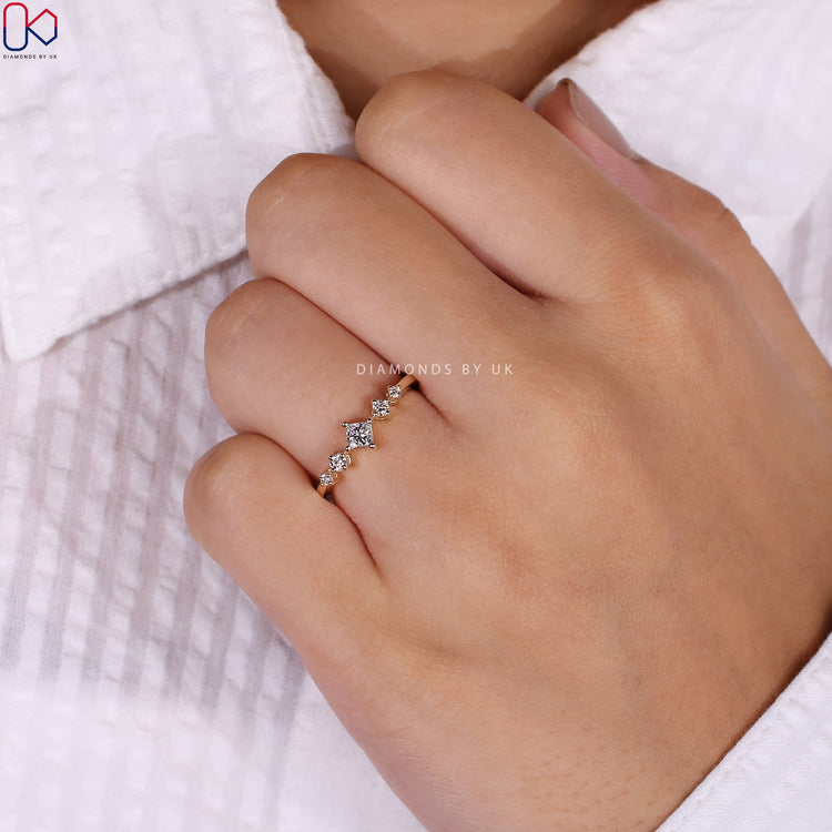 IGI certified lab-grown diamond engagement ring.
