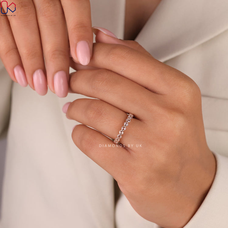 Diamondsbyuk band with handmade jewellery finish.
