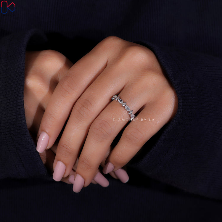 Diamondsbyuk wedding band crafted with lab grown diamonds.
