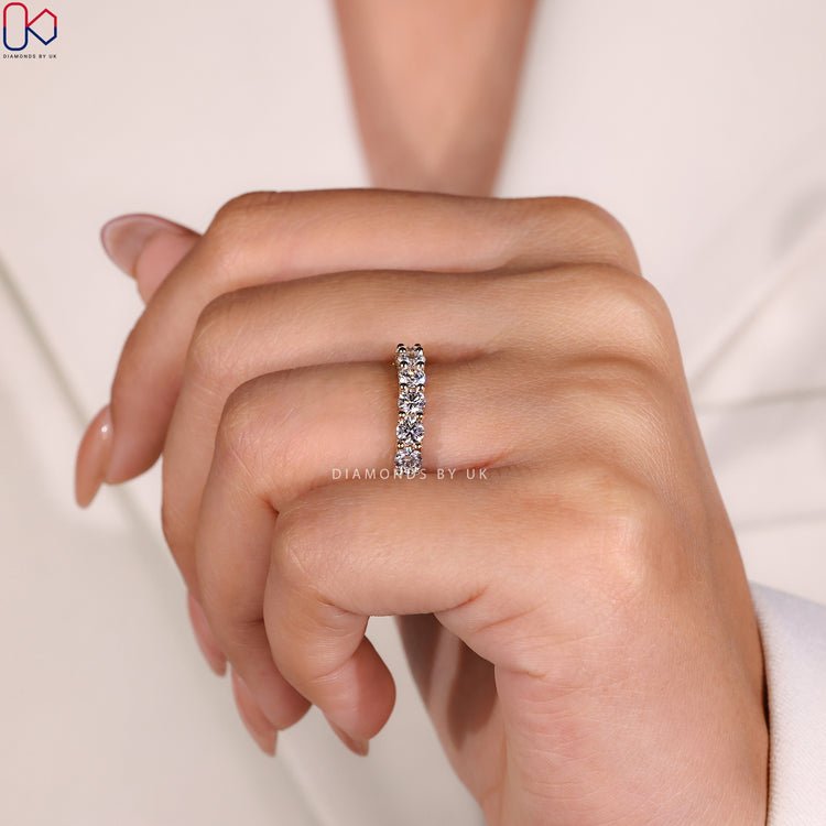 Lab Grown Diamond full diamond eternity band offering sustainability and brilliance.
