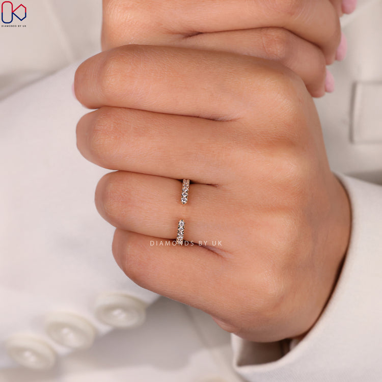 Yellow gold diamond band with full eternity style.
