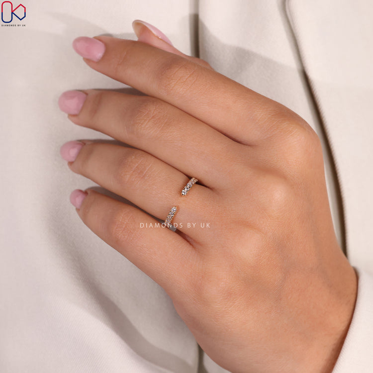 Round Cut Full Eternity Band In Open Gap Style