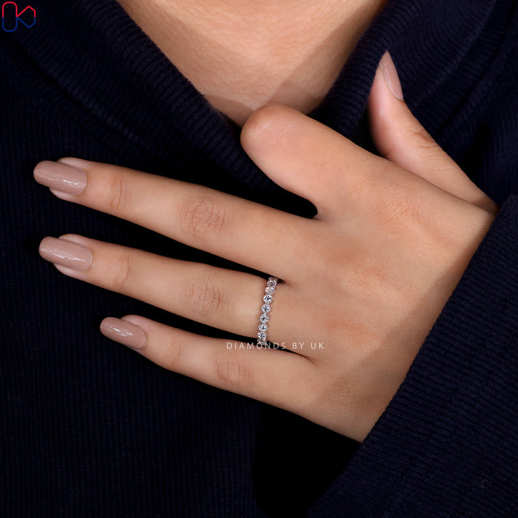 Lab Grown Diamond band offering ethical and sustainable brilliance.
