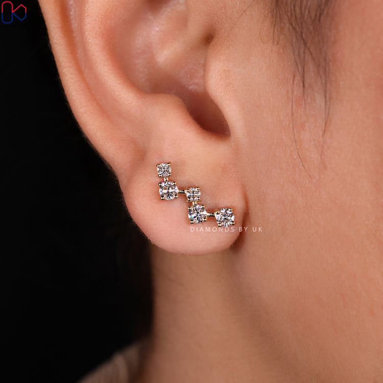 Lab Grown Diamond earrings offering sustainable brilliance.
