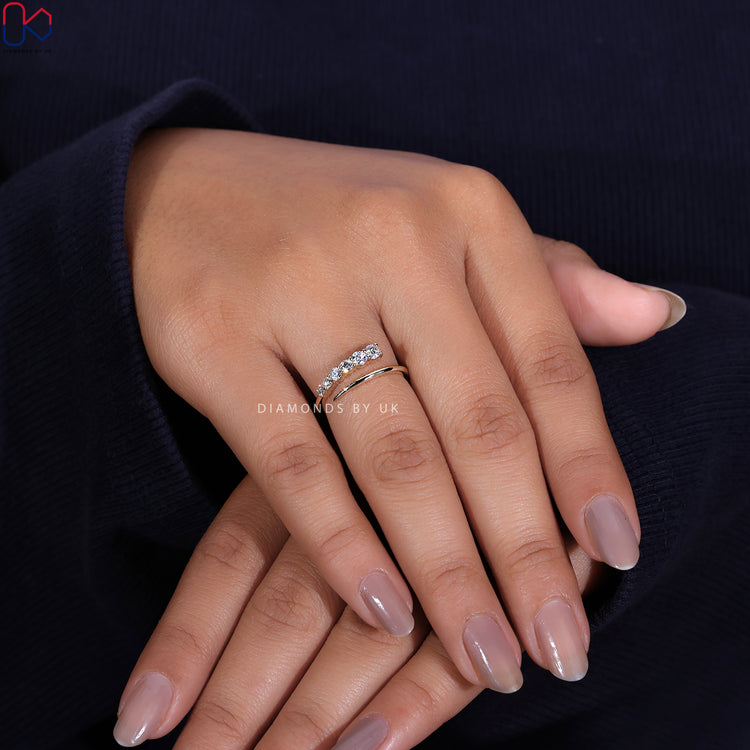 Beautiful wedding band crafted with lab grown diamond for sustainable luxury.
