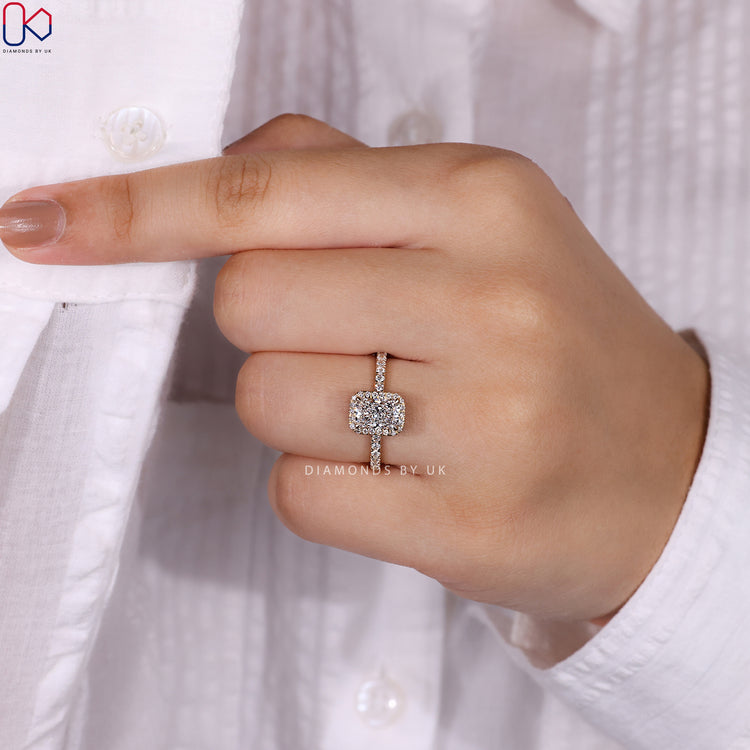 Yellow gold ring with Lab Grown Diamond Ring.
