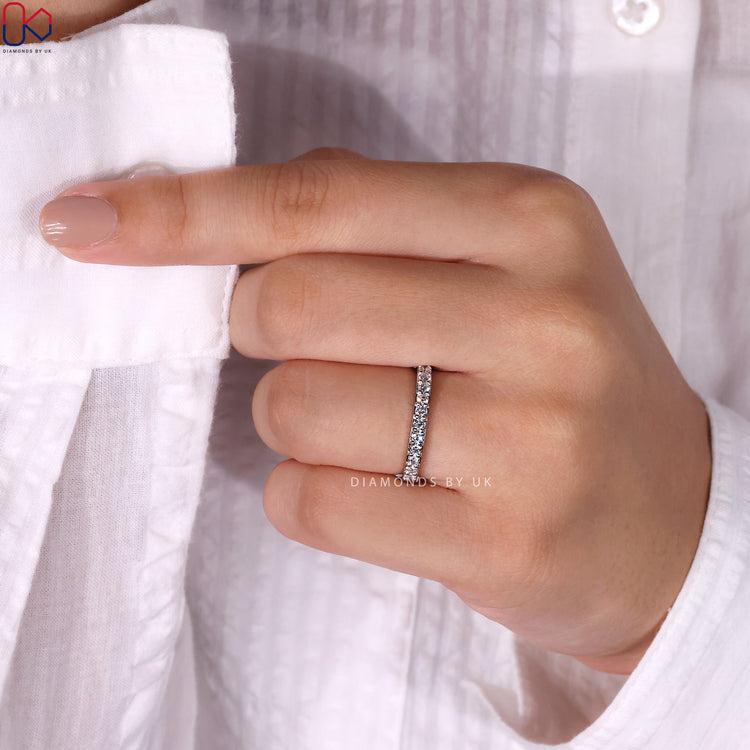 IGI Certified Lab Grown Diamond Wedding Band with ethical sourcing and brilliance.
