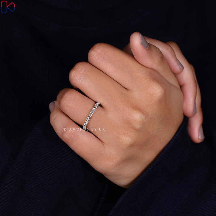 Lab Grown Diamond wedding band offering sustainable elegance and ethical sourcing.
